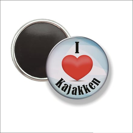 Button Met Magneet 58 MM - I Love Kajakken - NIET VOOR KLEDING