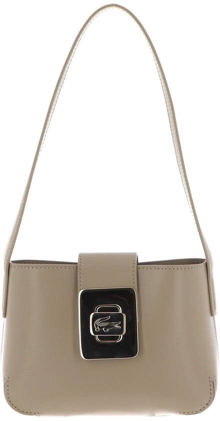 LACOSTE Leren Schoudertas Amelia Shoulder Bag Viennois Beige