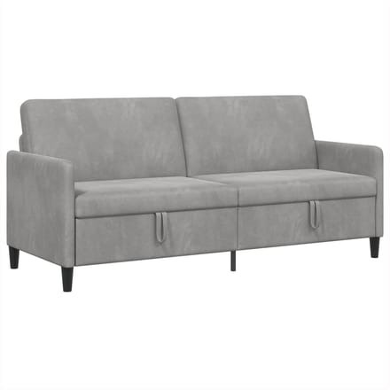 vidaXL - Sofa - met - Opbergruimte - Lichtgrijs - 192 - x - 78 - x - 87 - cm - Polyester