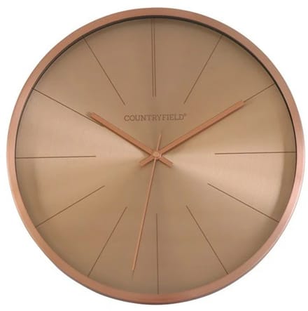 Wandklok copper 35x35x4cm rz/goud