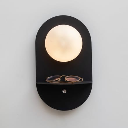 IT´S ABOUT ROMI IT'S ABOUT ROMI wandlamp Tokyo, zwart, stekker, opbergvak
