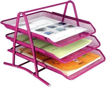 Bureau Organizer - Documentenhouder - Bureau Opruimen - Drie Laags - 30x28x27cm - Metaal