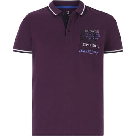Jan Vanderstorm herren Poloshirt - 76/78 - donkerrood - Plus Size