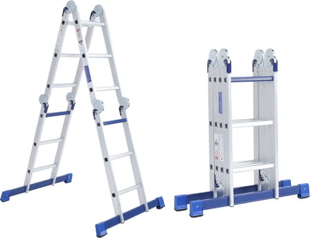 ALDORR Home - Vouwladder Aluminium 4 x 3 treden zonder Platform - 3,50 meter