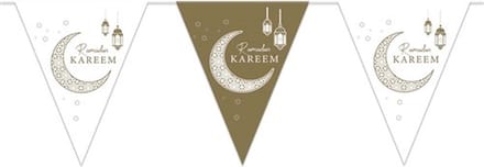 PET vlaggenlijn Ramadan Kareem 6m/10 vlaggen