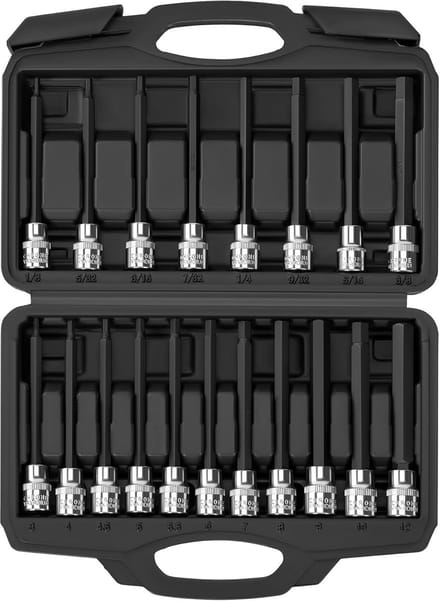 3/8 Inch Verlengde Inbusdoppen Set SAE & Metrisch