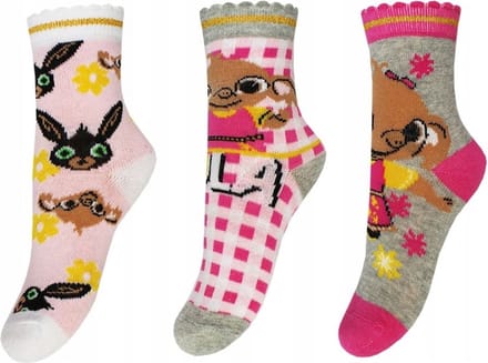 Bing Bunny - Bing Bunny sokken- 3 paar- meisjes- maat 19/22