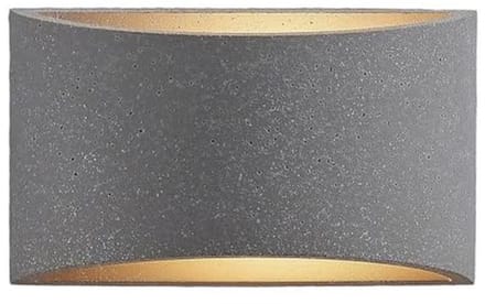 Moderne wandlamp in aluminium en beton voor woon- en eetkamer