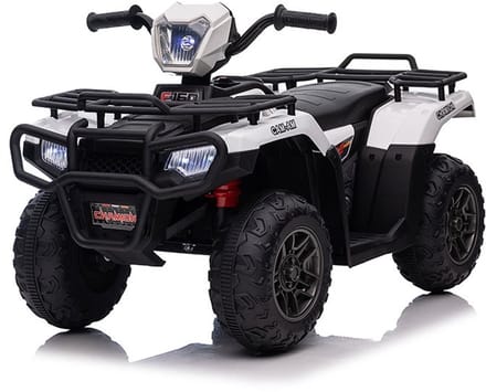Baby Mix elektrische quad 12V wit 88x46cm - Accuvoertuig
