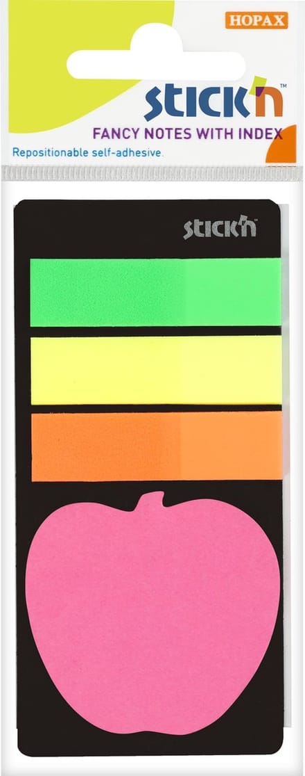 Stick'n Film Index tabs - Sticky tabs - 45x12mm - 3x25 stuks - Magenta Appel