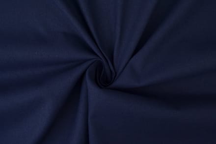 10 meter biologisch katoen op rol - Donkerblauw - 150cm breed