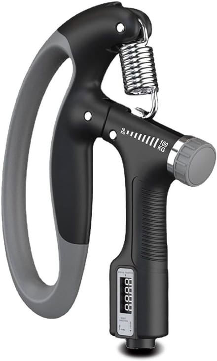 Handtrainer - 10-100kg verstelbaar, met teller, antislip, vinger en onderarm trainer