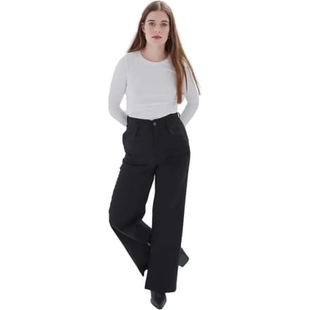 Wide Leg Fit Trousers Dames 24 Colours