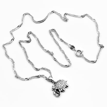 Gerhodineerd XUPING Ketting met Olifant hanger