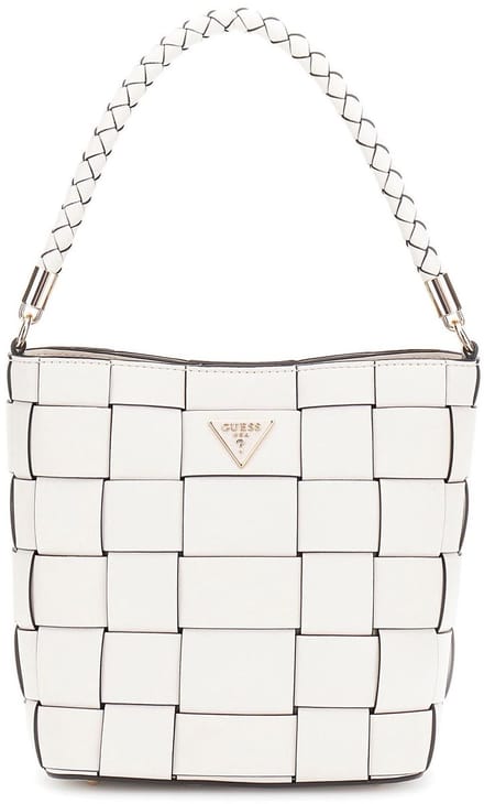 GUESS Schoudertas Maylee Bucket Bag Creme White Crème