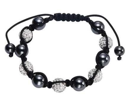 Behave - armbandje met bollen - zwart wit - elegante avondstijl