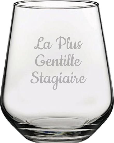 Drinkglas gegraveerd - 42,5cl - La Plus Gentille Stagiaire
