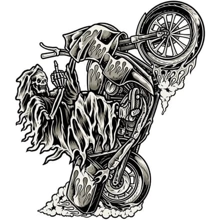 Motorfiets stickers Lethal Threat Mini Wheely Reaper