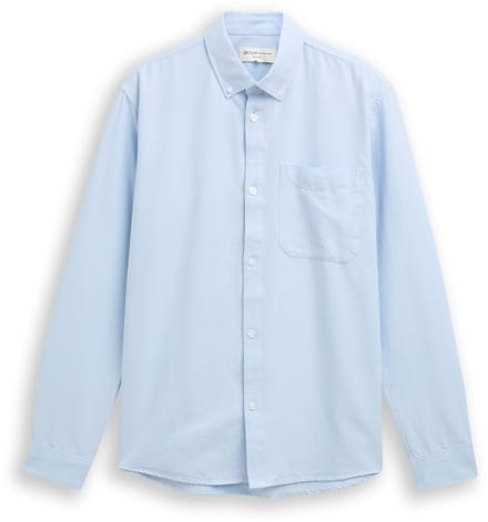 Tom Tailor Denim - Overhemd van katoen met relaxte pasvorm - Maat XXL - light blue small stripe
