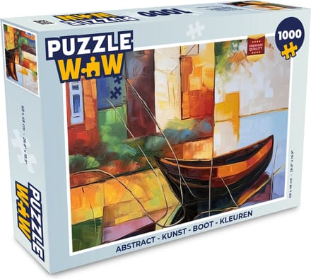 Puzzel Abstract - Kunst - Boot - Kleuren - Legpuzzel - Puzzel 1000 stukjes volwassenen