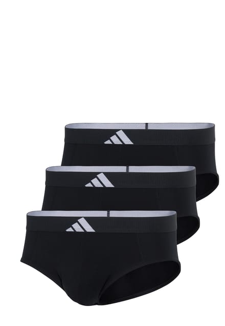 Slip met wit logo 3-pack Zwart - ADIDAS L