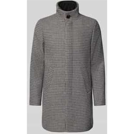 Slim fit lange jas met wol, model 'HARVEY'
