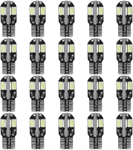 20 stuks 8 LED Auto Side Wedge Gloeilampen T10 194 168 W5W