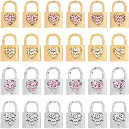 Dailygoods - Set van 40 Hart Hangslot Bedels voor Sieraden
