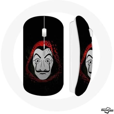 Souris Sans Fil - MANIACASE - La casa de papel - Masque - USB Wifi - Compatible Mac et PC