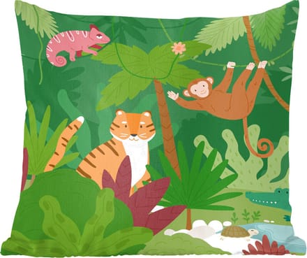 Sierkussens - Kussentjes Woonkamer - 60x60 cm - Jungle - Dieren - Wild