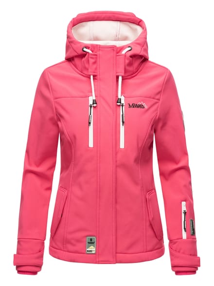 Marikoo dames softshelljas – Kleine Zicke, warm met capuchon & fleecevoering