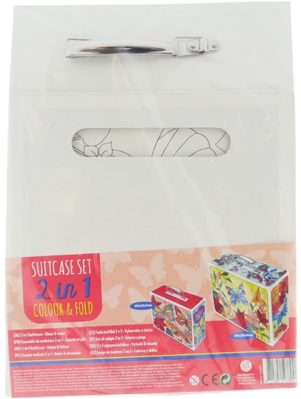 Wins Kleur je eigen 2-in-1 koffer Vlinder