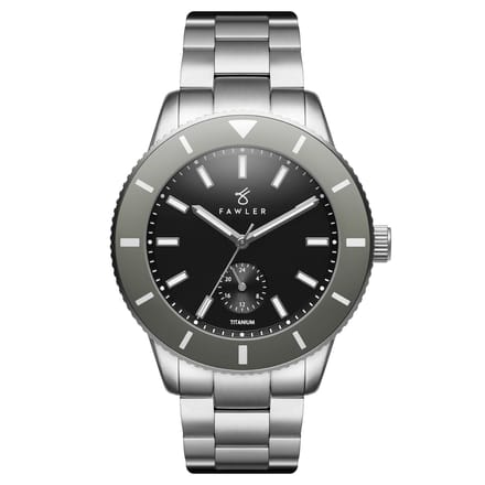 Makalu | Grijs Geborsteld Titanium Duikershorloge