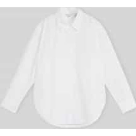 Loose fit overhemdblouse van mix van katoen en lyocell