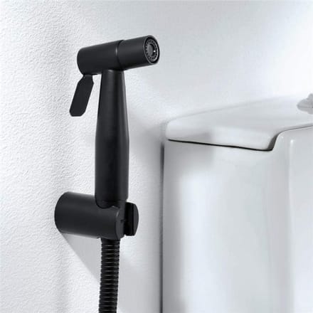 Draagbare Spray Kit - Bidet Sproeier - Persoonlijke Hygiëne - Waterbesparend Ontwerp - 304 Rvs - Zwart