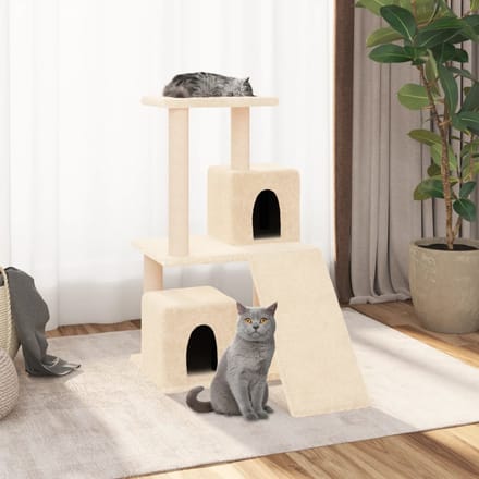 vidaXL - Kattenmeubel - met - sisal - krabpalen - 82 - cm - crèmekleurig
