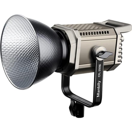 Manbily CFL-200Bi 200W LED Videolamp Studio Continu Licht 3000K-6500K Fotografie COB Licht US Plug black