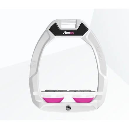 Veiligheidssportbeugels Plat Grip Wit/Wit/Roze Flex-On Safe-On