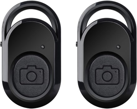 TOVBMUP Bluetooth Selfie Remote - Selfie Shutter - Bluetooth Remote Shutter - Geschikt voor smartphones en tablets - Compatibel met IOS en Android - 2-pack