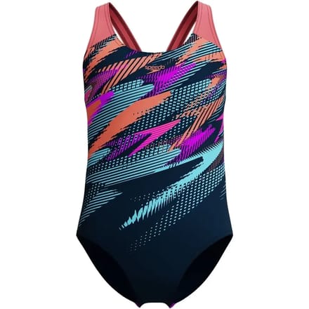 Speedo Digi Placement Splashback Meisjes Sportbadpak - Blauw