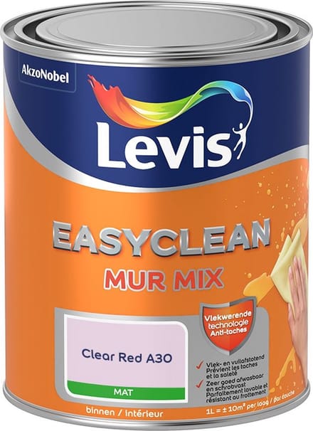 Levis - Easyclean Mur Mat Mix - Clear Red A30 - Mengverf - 1 L