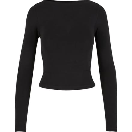 Dames-T-shirt met lange mouwen Urban Classics Ruffled Super Slim