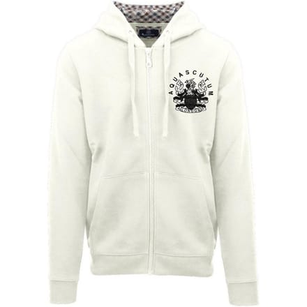 Aquascutum Heren Relaxed Fit Full Zip Hoodie (Boter)