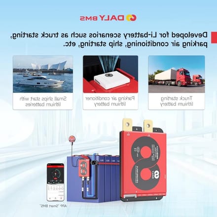 Start BMS met Verwarming - Lithium Batterij Module - Vrachtwagen Starten - Geforceerde Start Knop - 150A - Zwart