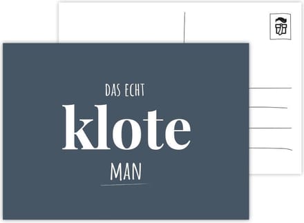 Das Echt Klote Man ansichtkaart