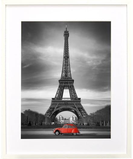 BD art - Fotolijst 50x70 cm - Passe-Partout 40x50 cm - MDF - Wit
