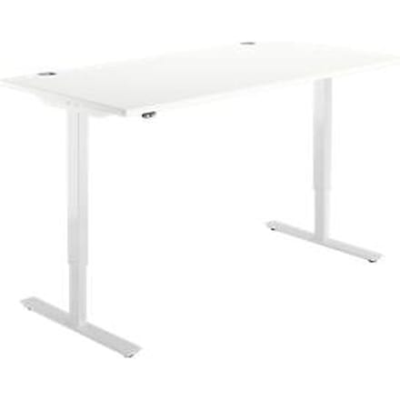 Schäfer Shop  Select Bureautafel START UP, eentraps elektr. in hoogte verstelbaar, B 1600 mm, wit/wit