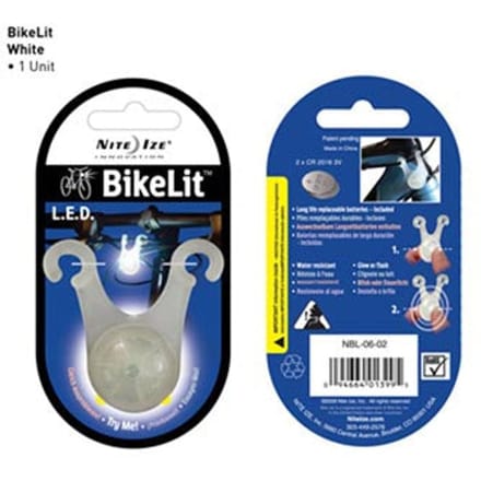 Nite Ize BikeLit White Zaklampen/verlichting Wit