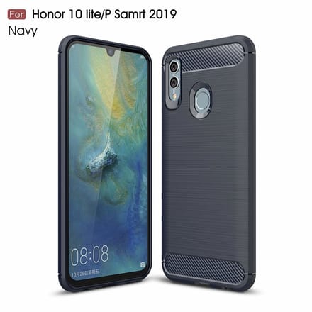 Ntech Soft Brushed TPU Hoesje Geschikt voor Huawei P Smart 2019 - Donker Blauw