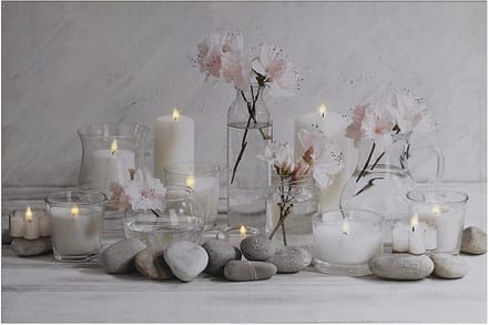 Art for the Home Rustgevende Kaarsen LED canvas 60x90 cm